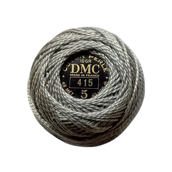 Coton Perle Other - 🎯 10 for $10 / DMC Coton Perle Pearl Gray Color 415 Size 5 Thread